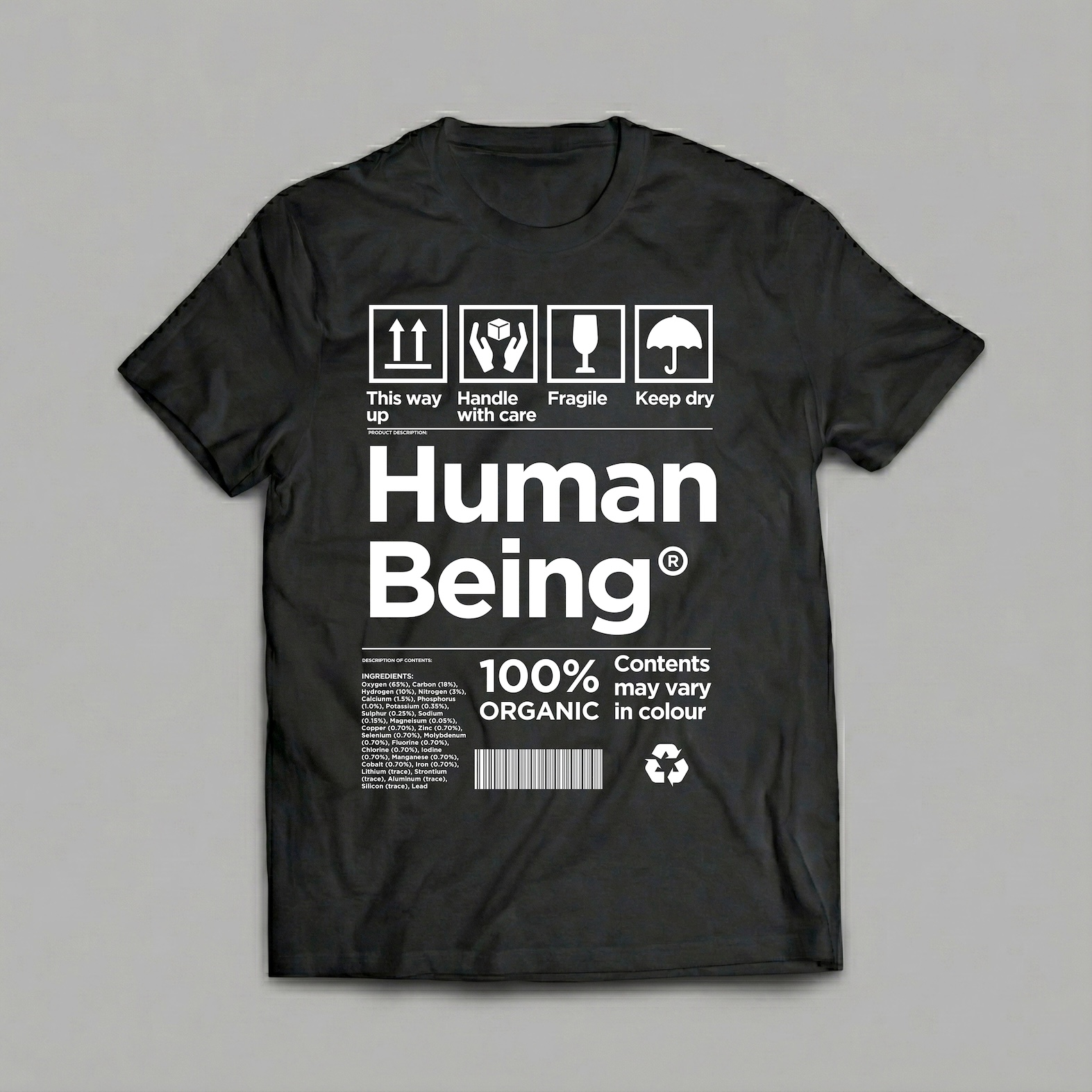 Human Being Tee - černé